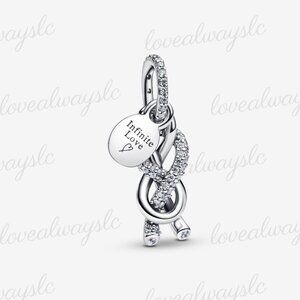 Pandora Pavé Infinity Knot Dangle Charm